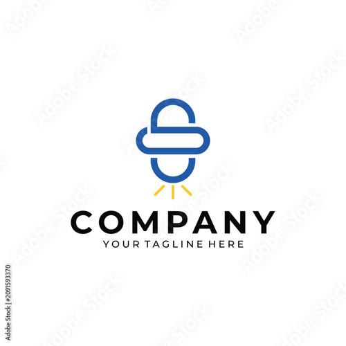 Modern Cloud Light Bulb Logo with Minimalist Line Design for Technology and Innovation Branding
