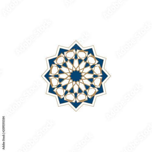 Islamic geometric star pattern vector