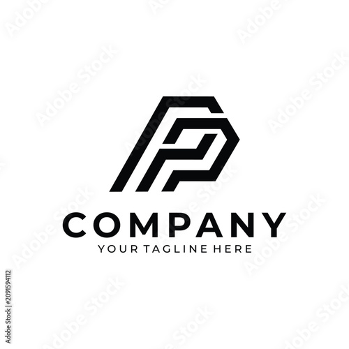 Modern Letter P Monogram Logo Design – Minimal Geometric Initial P Brand Identity Vector