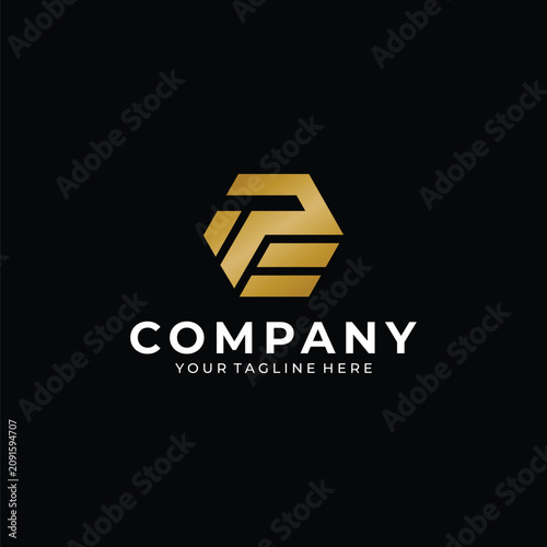 Modern Geometric Hexagon Letter G Logo Design with Minimalist Black Background