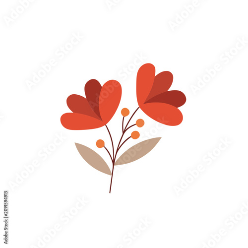 Floral Plant Flat SVG Icon