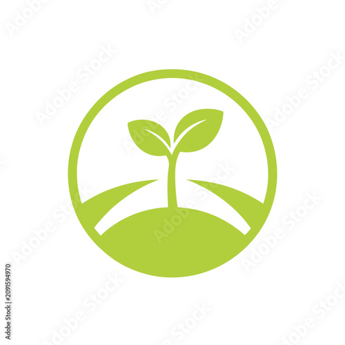 Green Crop Field Badge