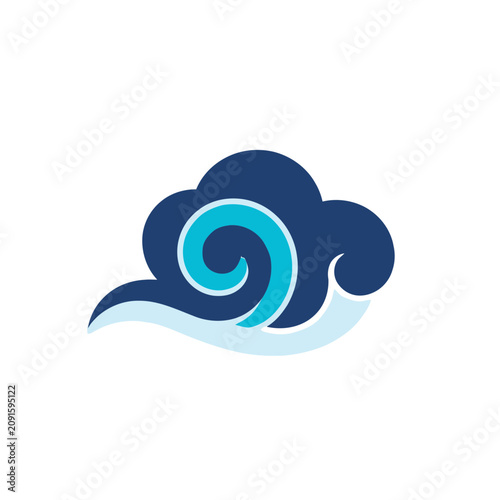 Abstract Swirl Cloud and Wave Design