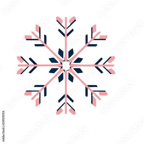 Blue Ornamental Snowflake Mandala