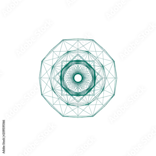 Abstract Geometric Line Ornament SVG Design