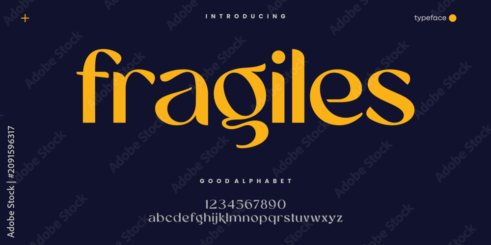 Fototapeta premium Fragiles Bold Serif Typeface Text Effect
