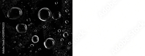 Water droplets overlay on transparent background, crystal clear condensation bubbles and liquid drops design overlay element pack
