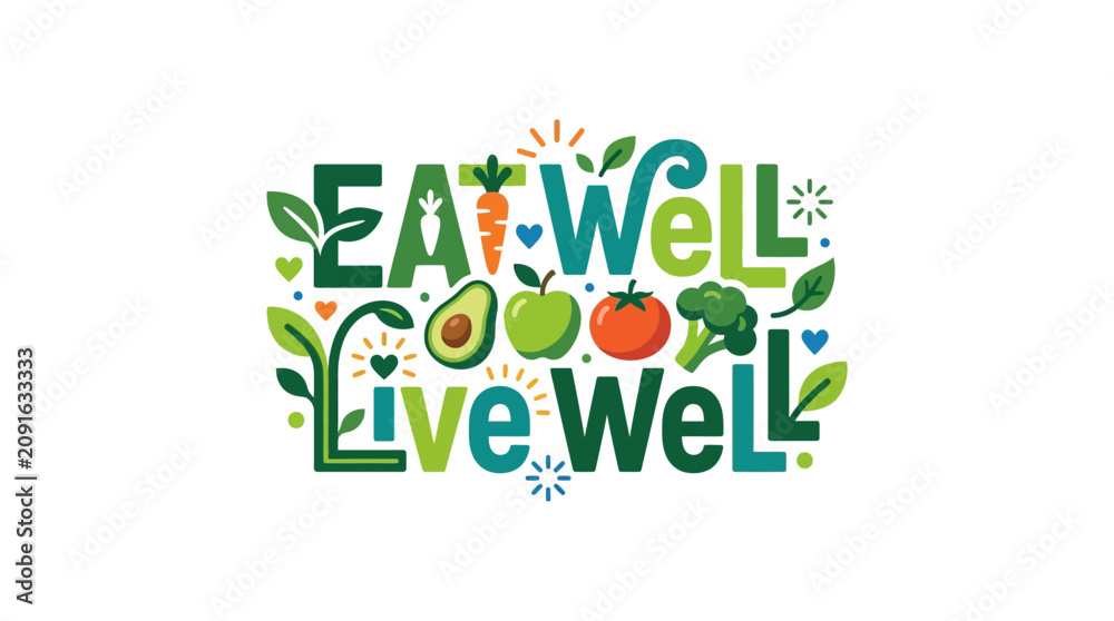 Fototapeta premium Healthy Lifestyle Concept with Nutritious Food and Balanced Wellness Background