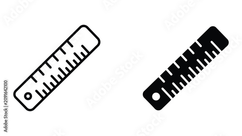 Foto Zipper and Button Fasteners Line Art Vector Illustration Set