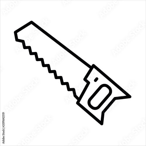 Bild auf Leinwand Saw icon line vector illustration