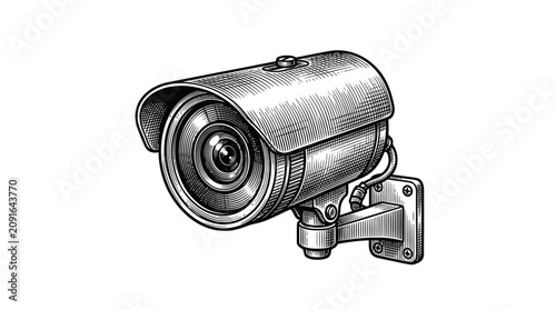 Fotografie Close up of security camera lens.