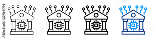 Fotografie Ai Governance Outline Icon Set
