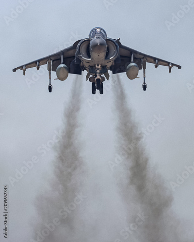Fighter jet hovering 