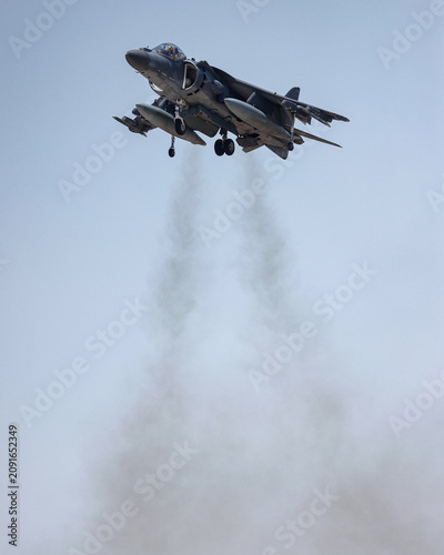 Fighter plane hovering