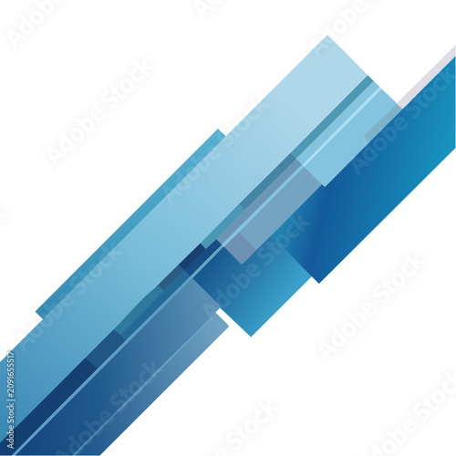 Abstract Blue Geometric Shapes