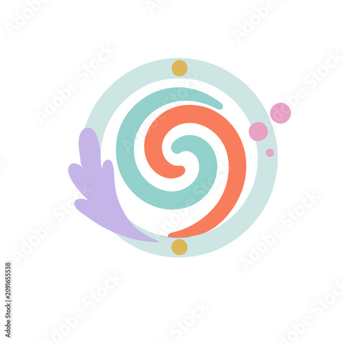 Abstract Swirl Circles Flat SVG Icon