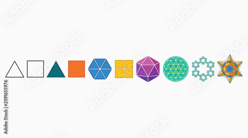 Geometric Shapes Progression Technology and Science