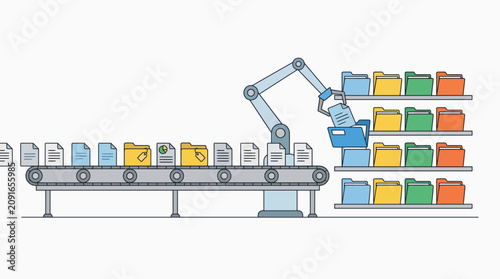 Automated Document Organization and Archiving System Using Robotic Arm