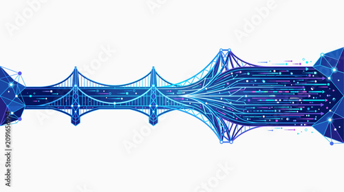 Digital Bridge Connecting Data Streams and Technology Networks