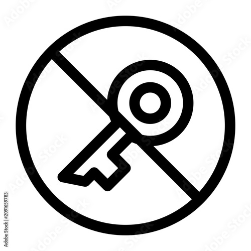 Foto Access Denied Outline Icon, Restriction, Permission Error