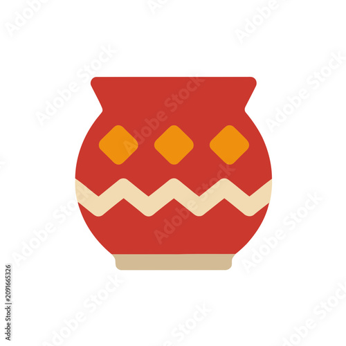 Pottery Vases Bowls Flat SVG Icon