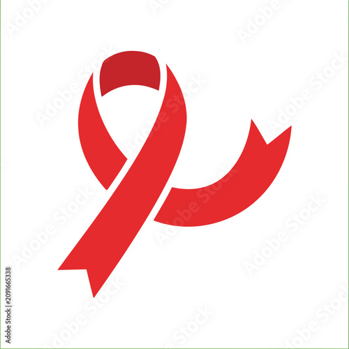 Red ribbon symbol