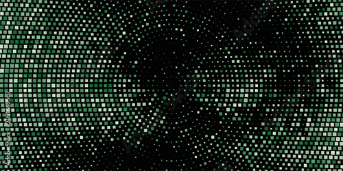 Teal Disco Ball Circular Mosaic Pattern With Cyber Sparkle, Green blue mirror tile matrix game background