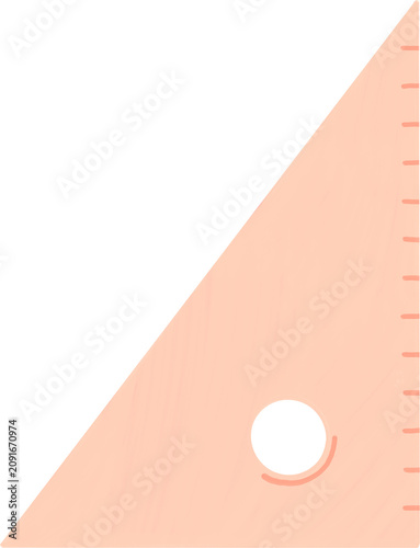 Bild auf Leinwand Mathematical Set Square Triangle Ruler Illustration