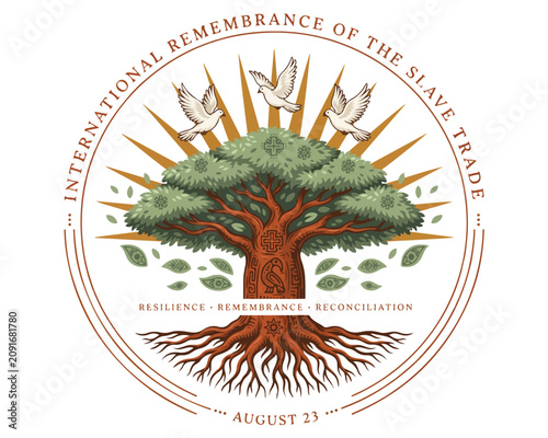 International Day for the Remembrance of the Slave Trade and Its Abolition Vector Illustration, Human Rights Awareness Design