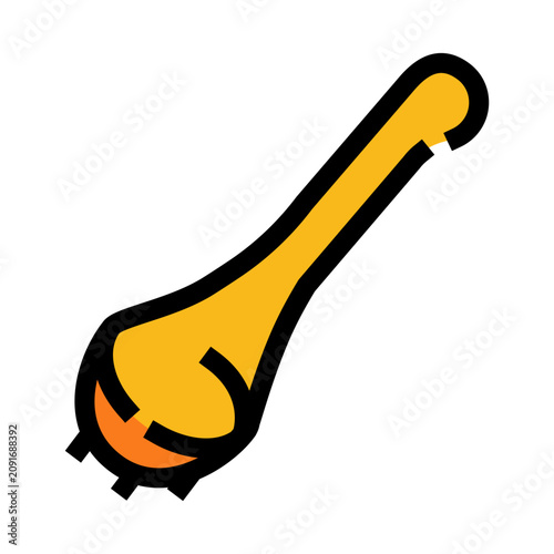 Cuadro en lienzo Ektara, a traditional folk string instrument, featuring a single string and a re