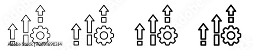 Capacity Upgrade  Icon Set Different Style Collection