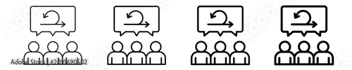 Fotografie Team Retrospective  Icon Set Different Style Collection