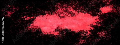 Photos Microscopic view glowing red microbial colony, illuminated darkness