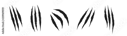 Tableau sur toile Claw scratch mark illustration