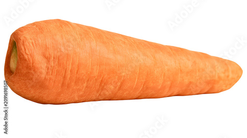 Foto Large orange carrot with visible texture, isolated on transparent background