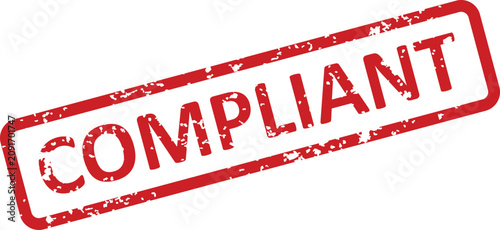 Quadro su tela Compliant stamp seal vector graphic