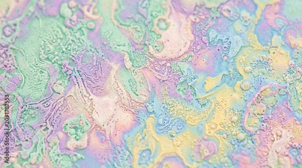 Fototapeta premium Colorful Pastel Fluid Abstract Background with Iridescent Marble Texture and Organic Patterns
