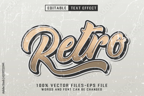 Retro 3d Style - Editable Text Effect