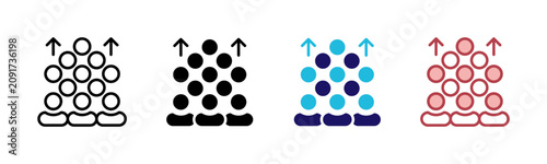Foto Population Density Icons, Multi Style Icon Set