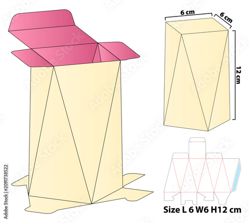Geometric Faceted Gift Box Template