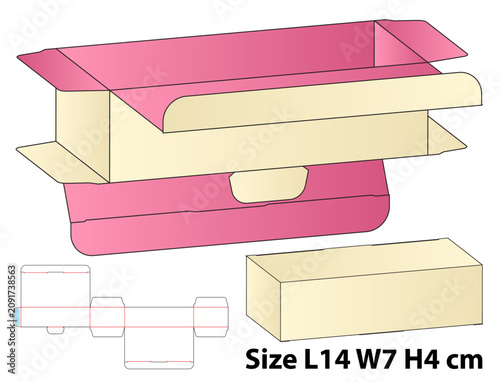 Rectangular Tuck Top Gift Box Template
