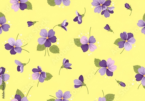 Whispers of Spring: A Painted Meadow's Gentle Bloom