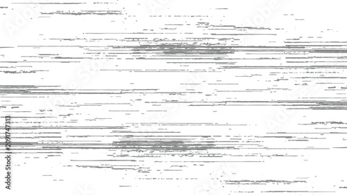 Fotografie Glitchy distorted digital noise pattern with horizontal lines and pixels on scre