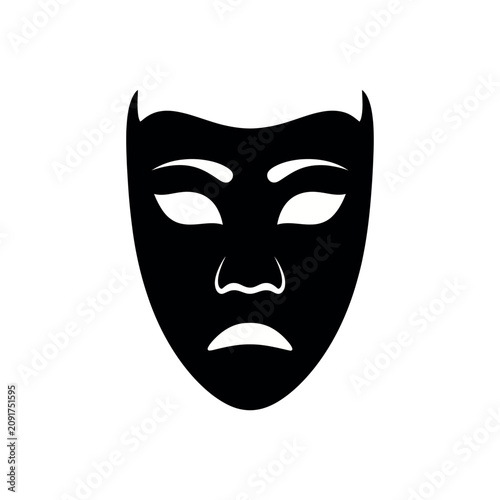 Fotografie Theatrical Mask with Sad Expression.