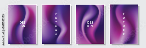 modern gradation with wavy style cover collection vector