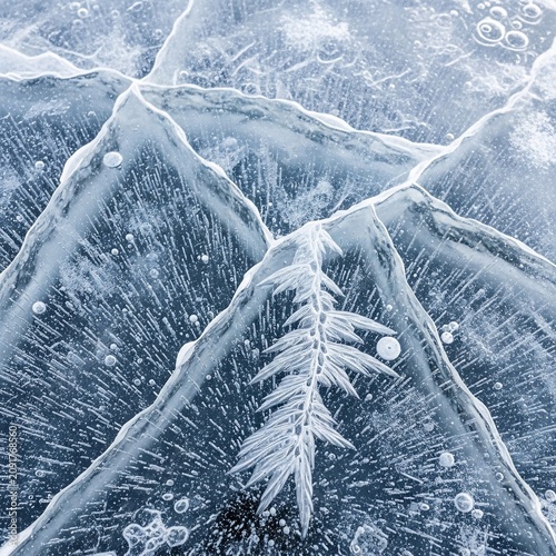 Frozen Whispers: Fractured Ice Cathedral