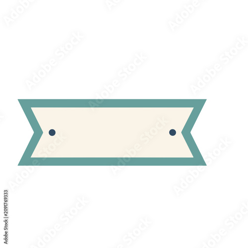 Ribbon Banner with Two Dots