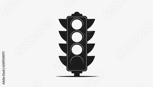 Bild auf Leinwand Traffic Light Signal Urban Road Sign.