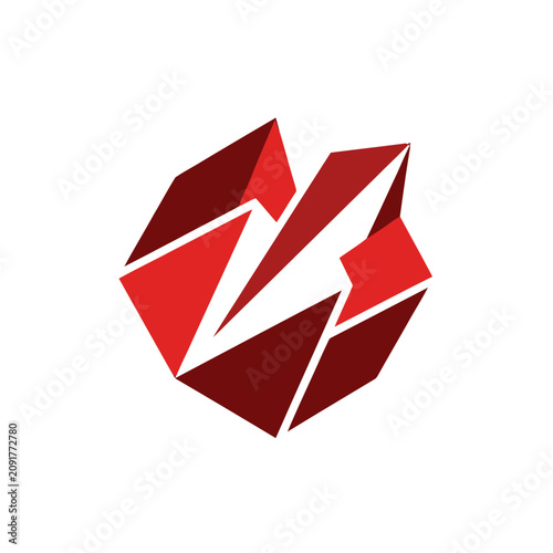 Tech Accent Flat Vector Icon