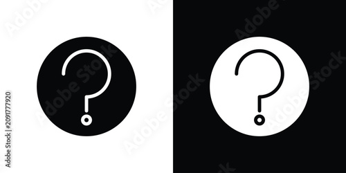 Bild auf Leinwand Interrogation icon filled pictogram set. EPS10